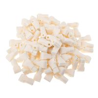 100PCS Peg Hook Stop Lock for Prevent The Sweep Theft of Displayed Products on A Wire Peg, Plastic White Security Lock, Retail Shop Anti-Theft Display - 8mm