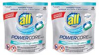 All PowerCore Laundry Detergent Pods - with Stainlifters & Whitening Core - 18 Count Pods Per Package - Pack of 2 Packages (Total of 36 Count Pods)