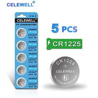 【5-Year Warranty】 CELEWELL 5-Pack CR1225 3V Lithium Battery for Thermometer Watch CR 1225