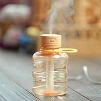 Walkas 300ml Desk Humidifier LED Night Light Cool Mist Humidifier with Timed auto Shutdown for Office Home Car Baby (Bucket)