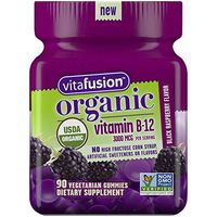 Vitafusion Organic B12 Gummy Vitamin, 90 Count - Non-GMO, Gluten-Free, No Gelatin, No HFCS