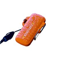 smallwoodi Electric Lighter,Outdoor Camping Rechargeable Artifact Seal Waterproof and Windproof Multi-Function USB Charging Flameless Double Arc Lighter Electric Cigarette Lighter Orange