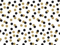 Golden Holiday Gold & Black DOTS Design Print Gift Grade Tissue Paper Sheets - 15" x 20" Package Amount (24)