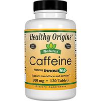 Healthy Origins Natural Caffeine 200 mg, 120 Tablets