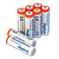 MaximalPower AA NiMH/Ni-Mh Rechargeable Battery 1600mAh Batteries Pack Count X 8