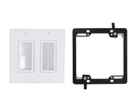 Buyer's Point Dual Brush Wall Plate [UL Listed] (White Kit)