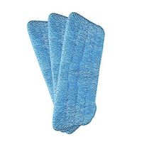 Microfiber Spray Mop Replacement Heads, Replacement Mop Pads for Wet Dry, Suitable for Kitchen Grease Cleaning, Reusable Washable (Blue, 3 Pack)