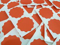 Minilabel 51mm Wavy Edge , Certificate Wafer Company Seal Labels , Stickers For Embossing , Awards & Rewards Matt Red