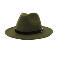 Clearance Sale ! Wide Brim Hat Men & Women - Vintage Cap Hat with Belt Buckle Adjustable Outbacks Ladies Formal Hats (Army Green)