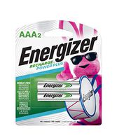 Energizer Rechargeable AAA Batteries, NiMH, 2300 mAh, Pre-Charged, 2 Count (Recharge Power Plus)
