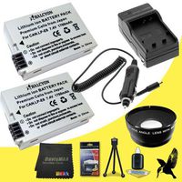 58mm Wide Angle + 2X Telephoto Lenses for Canon EOS Rebel T3i with Canon 55-250mm Lens + Two Halcyon LP-E8 Batteries and Charger for Canon EOS Rebel T3i Bundle