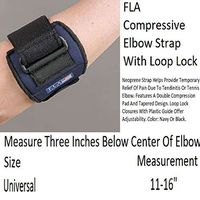 Florida Orthopedics 19-602: SAFE-T-SPORT NEOPRENE TENNIS ELBOW STRAP WITH LOOP LOCK Black Universal
