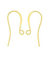 100pcs Hypoallergenic Ear Wire French Earring Hooks Gold Plated Brass Dangle Earwire Connectors (wire ~0.8mm, Strong) for Earrings Making CF244-G