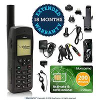 BlueCosmo Iridium 9555 Satellite Phone & 200 Minute 6 Month Global Prepaid SIM Card - Voice, SMS Text Messaging - Rollover - Online Activation - 24/7