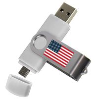American Flag Collection Dual Pro Micro to USB Flash Drive 16GB