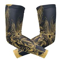 LEVEIS Lily Arm Sleeves UV Protection for Men Women Sunblock Protective Gloves Running Golf Cycling Driving Long Arm Cover 1 Pair