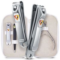 Ennbell Nail Clippers Set - Sharp Fingernail and Toenail Clippers with File for Men & Women – Stainless Steel Nail Grooming Travel Kit Including Cuticle Cutter, Tweezers, Carrying Case …