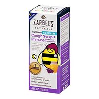 Zarbee's Children's Cough Syrup + Immune Support with Elderberry, Nighttime - Natural Berry Flavor - 4 oz, Pack of 3
