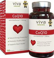 Viva Naturals CoQ10 Supplement with BioPerine (100mg) - 150 Softgels