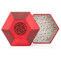 Traditional Korean Hand Made Paper Gift Box Container (Red)