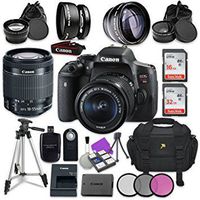 Canon EOS Rebel T6i 24.2MP WiFi Enabled Digital SLR Camera with Canon EF-S 18-55mm IS STM Lens + Accessory Bundle
