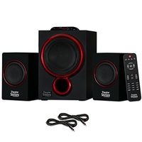 Theater Solutions TS212 Powered 2.1 Bluetooth Speaker System with 2 Extension Cables