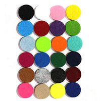 100Pcs 22mm Essential Oil Diffuser Locket Necklace Refill Pads Replacement Felt Pads for 30mm Essential Oil Diffuser Locket Pendant Necklace (Assorted Colors)