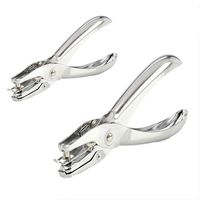 GOCTOS 1-Hole Puncher - Single Hole Punch - Metal Hole Punchers - One Hole Puncher Heavy Duty - 5 Sheet Capacity, Silver (2 Pack)