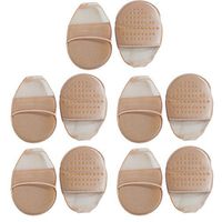 Exttlliy 5 Pairs Cotton Women's Liner Socks Half Socks Forefoot Pads Non-Skid Sheer Toe Cover with Cushion (Skin)