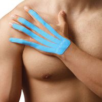 Spidertech Small Fan Spider Pre-Cut [Blue]. Water-Resistant, Latex-Free and Easy to use. Preferred by Athletes. Reduce Pain and Inflammation, Help re-Train Muscles, Enhanced Performance.