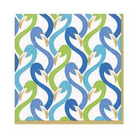 Caspari Flamingo Flock Paper Luncheon Napkins in Blue - 20 Per Package