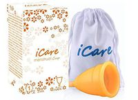 elegantstunning Silica Gel Menstrual Cup Ruby Cup Feminine Hygiene Cups, Fda Approved, Effective & Reusable - S/L Adult Toys for Couples Sex Orange L