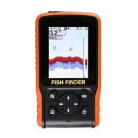 3-in-1 Fish Finder Sonar Fishfinder LCD Display Depth Finders for Fishing Ice Fishing Kayak Fishing with APP Wired and Wireless Triple Mode (Orange)