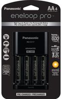 Panasonic K-KJ17KHCA4A Advanced Individual Cell Battery Charger Pack with 4 AA eneloop pro High Capacity Ni-MH Rechargeable Batteries