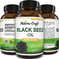 Black Cumin Seed Oil Capsules - Nigella Sativa Focus Supplement and Immune System Booster for Digestive Health - Antioxidant Black Seed Oil Capsules and Hair Supplement with Hair Growth Vitamins 500mg