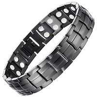 Mens Titanium Magnetic Therapy Bracelet All Sizes Magnetic Bracelets for Arthritis Pain Magnetic Wristband Golf Birthday Gifts Healing Bracelet-BT42 (8.6 in / 22 cm)