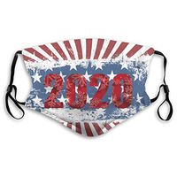 Face Cloths Vintage Usa Flag 2020 Reusable Face Cover With Replaceable PM 2.5 Activated Carbon Filter Ear Loops For Traveling Climbing