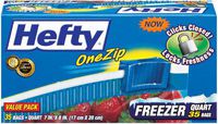 Hefty 00R82235 35 Count Quart Hefty One Zip Freezer Bags