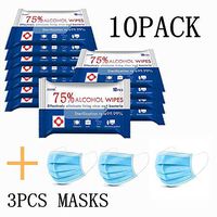 Wet Wipes (10 Packs, 100 Pcs), Large Hand Wipes, Detergent Wipes Travel Portable