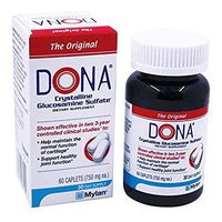 Dona Crystalline Glucosamine Sulfate, 750 Mg, 60 Count (Pack of 2 Total 120)