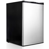 COSTWAY Compact Single Door Upright Freezer - Mini Size with Stainless Steel Door - 3.0 CU FT Capacity - Adjustable