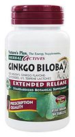 NaturesPlus Herbal Actives Ginkgo Biloba, Extended Release - 120 mg, 60 Vegan Tablets -Ginkgo Biloba Brain Support Supplement - Vegetarian, Gluten-Free - 60 Servings