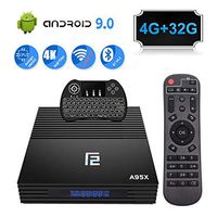 TV Box Android 9.0 4GB Ram 32GB A95X Smart Android TV Box with Wireless Keyboard Amlogic S905 X2 CPU Support HDMI 2.1/H265 VP9/Dual WiFi 2.4G 5.0G/100M LAN/Buletooth/USB3.0 3D 4K Android Box