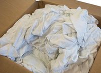 RagLady Cut-up White Towels - 20" x 20" - Recycled Rags - 40 Pounds