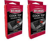 Weiman Cook Top Scrubbing Pads, 3 Count, 2 Pack Cuts Through the Toughest Stains - Scrubbing Pads Carefully Wipe Away Residue