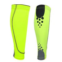 Colorido 1 Pc Unisex Sport Elastic Compression Anti-slip Calf Leg Brace Support Sleeve size L (Fluorescent Green)