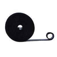 Reusable Cable Ties Management Straps(50 ft),Reusable Fastening Tape,Double Side Hook Roll,Freely Cut as Needed.(Black)