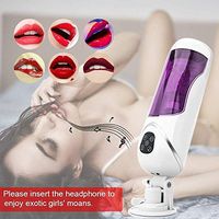 QJFFJ-Male Perfect Sizing Male Robotic Pīston Cup Suckīng Voice Interaction and Telescopic Rotation Electronic Massage Cup Male's Pleasure Toy