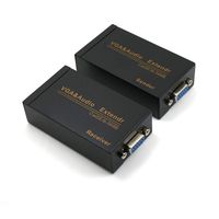 VGA Extender Over Cat6 up to 328ft / 100M VGA Extension Adapter Over RJ45 Ethernet Cable (1 Transmitter + 1 Receiver)