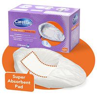 The Original Carebag Bedpan Liner with Super Absorbent Pad, 20 Count - Medical Grade, Fits Any Standard Bedside Commode Bucket - 20 Disposable Commode Liners for an Adult Commode Chair